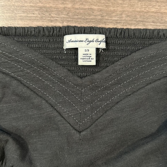 American Eagle Charcoal Grey Flowy Tube Top - Picture 3 of 3